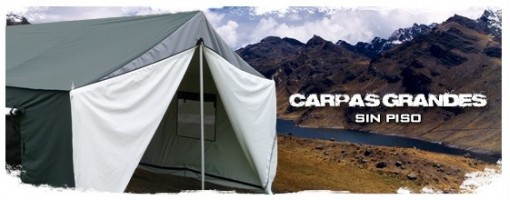 Carpas grandes sin piso
